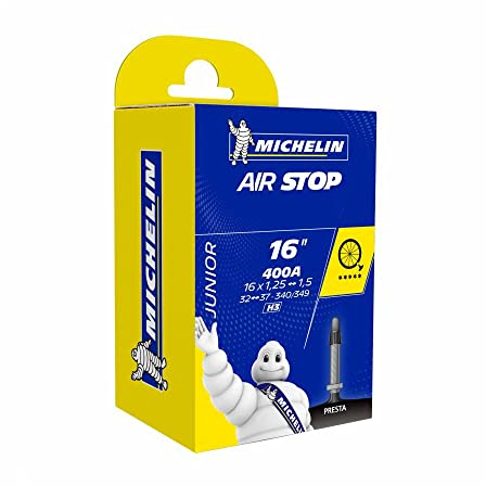 Michelin Fahrradschlauch Airstop, Schwarz, 16 400A 32/37-340/349, SV 29 mm, 125265
