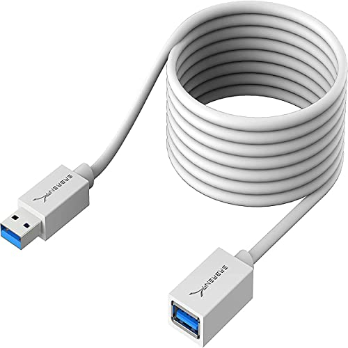 SABRENT USB Verlängerung 3.2x1 Kabel 3M, USB A Stecker auf A Buchse, Verlängerungskabel 5Gbps Superschnelle für USB-Stick, Tastatur, Drucker, Scanner, PS4, PS5, USB Hub, externe Festplatte (CB-301W)