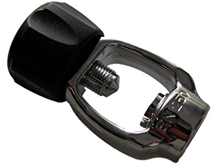 Bügeladapter für Atemregler, DIN-INT, verchromt, Messing massiv