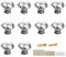 IGNPION 10X40mm Diamant Cut Klar Kristall Glas Küche Schublade Türgriff Schrank Pull Griff Hardware für Schlafzimmermöbel, Nachttisch, Kommode und Kommode