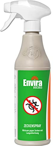 Envira Zecken Abwehrspray 500 ml - Effektiver Zeckenschutz - Spray mit Langzeitwirkung zum Zecken fernhalten - Mittel gegen Zecken in der Wohnung - Effektives Zeckenmittel