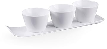 Villeroy & Boch Vivo 19, 5252 8475 Brand Reshcollec Serving Set of 4 White Porcelain Tea Set, Four Unit 36.5 x 10.2 x 7.5 cm, 36.5 x 10.2 x 7.5 cm