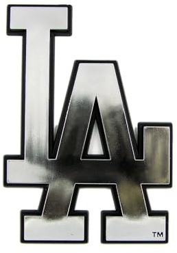 Team ProMark MLB Los Angeles Dodgers Chrome Automobile Emblem, 4 x 3