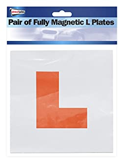 Streetwize - Magnetic Red-L Plates - Pack of 2 - Designed for Learner Drivers, Anti-Scratch - No Blowing off, Easy to Move without Scratching your Vehicle
