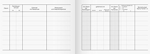 Brunnen 1010141 Fahrtenbuch (A6 quer, Kartoneinband, 40 Blatt, 3 Farben) sortiert