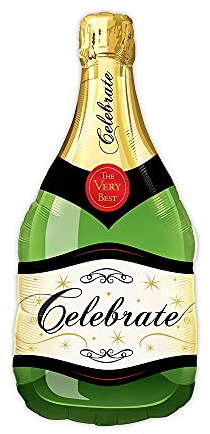 Champagne Bottle Supershape Foil Balloon (39