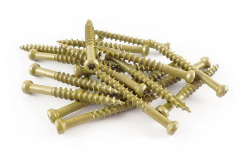 WoodPro Fasteners TH7X112-1 Number-7 by 1-1/2-Inch Trim Head Wood Construction Screws, T10, 1-Pound Net Weight, 245-Piece , Gold