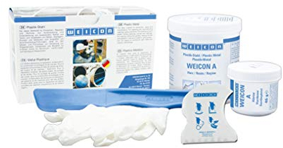 Weicon 10000005 500g A EPOXIDHARZ 0,5 KG PLASTIK-STAHL 2 KOMPONENTEN KLEBER DUNKELGRAU, 500 g