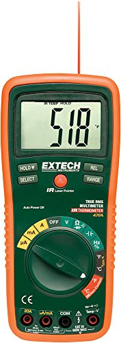 Extech EX470A True RMS Multimeter and Infrared Thermometer - Green