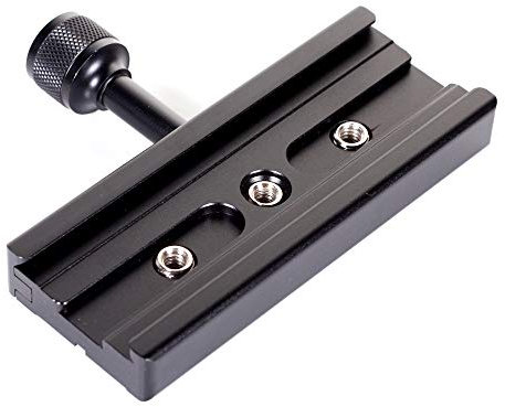 Fotga QR-120 - Adattatore a morsetto per piastra a sgancio rapido, 1/4 3/8, Arca SWISS PU-50/PU-60/PU-100/PU-120/PU-150/PU-200 Benro Sunwayfoto Treppiede