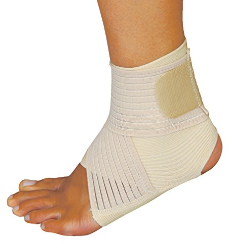 MANIFATTURA BERNINA Saniform 2036 (Größe XL) - Elastische Verstellbare Fußgelenkbandage Knöchel-Bandage