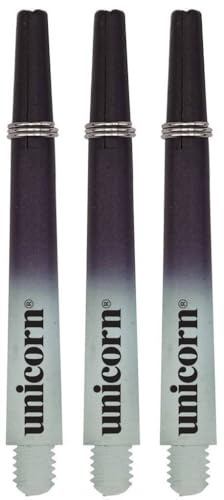 Unicorn Dart Shafts | Gripper 3 Two-Tone | Durable Nylon | Black and White | 3 Stems | Medium 44.2 mm