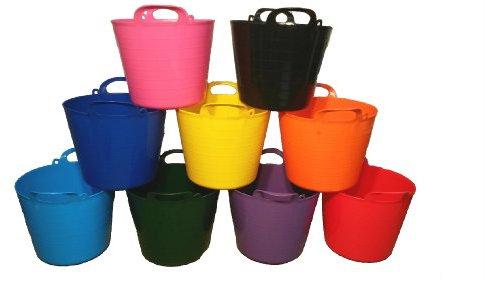 Pack Of 5-26 litre Flexi Tub/Bucket/Trug/Gorilla Bucket Made In U.K.(Made In The UK) By KetoPlastics