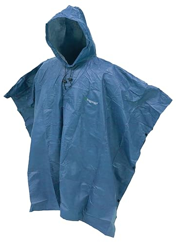 FROGG TOGGS Men's Ultra-lite2 Waterproof Breathable Poncho raincoats, Blue, One Size UK