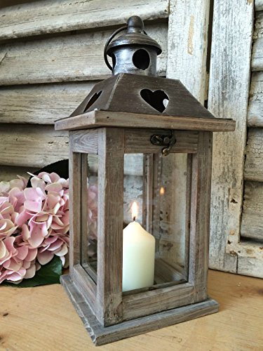 Bois et Métal Lanterne Vintage Bougie Lumignon Holder Jardin Décoration de mariage