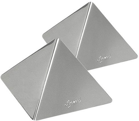 Ateco 4936 Stainless Steel Medium Pyramid Mold, Set of 2, 3.5 by 2.5-Inches High