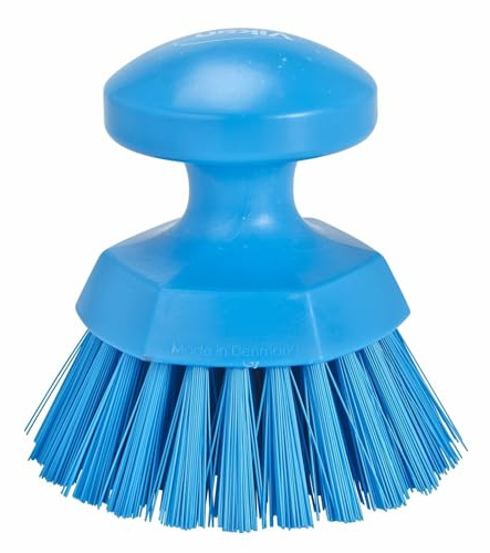 Vikan 38853 Hand-Held Scrub Brush, Polypropylene, Polyester Bristle, 110mm