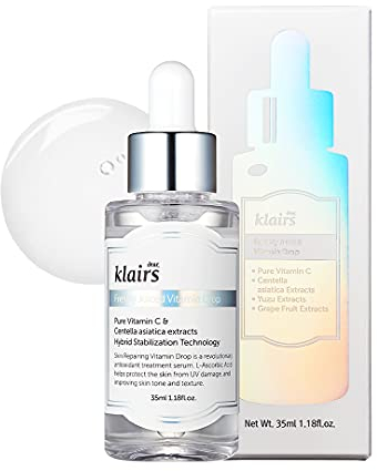 DearKlairs DearKlairs Freshly Juiced Vitamin Drop, 5% hypoallergenes reines Vitamin-C-Serum, 1,18 Unzen | Ascorbinsäure-Vitamin-C-Serum, Antioxidans-Serum für das Gesicht, koreanische Hautpflege