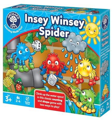 Orchard Toys Insey Winsey Spider Game, Shape and Counting Game for Preschoolers, Perfect For Children Age 3+ years, Encourages Number and Counting Skills