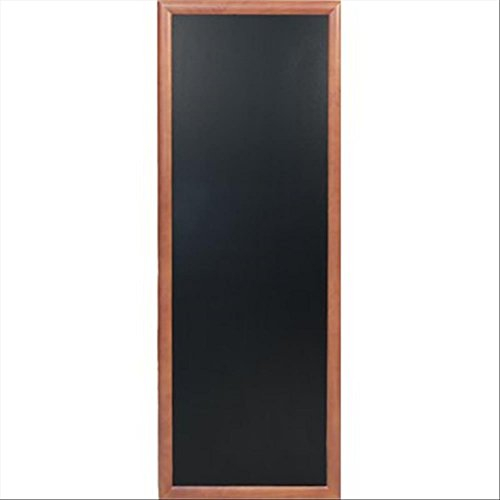 Securit - Tableau noir mural - Résistant aux intempéries - Cadre laqué: Marron foncé- Dimensions: 56x150cm – WBL-DB-150