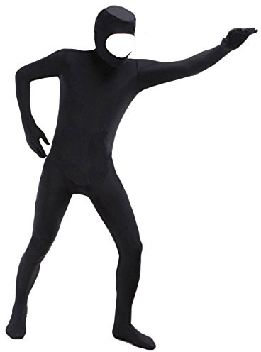VSVO Body de elastano Face Open Zentai, Negro, XX-Large