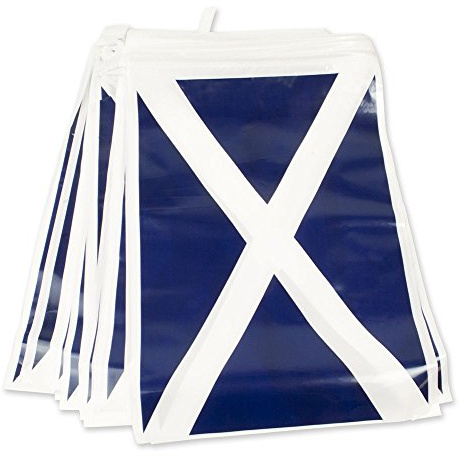 Bristol Novelty Guirlande de Drapeaux écossais, PG022D, Blue/White, Taille Unique Halloween