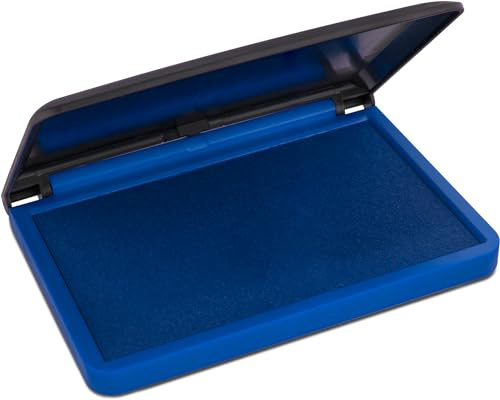 MaxMark Large Blue Stamp Pad - 2-3/4 by 4-1/4 - Premium Quality Felt Pad