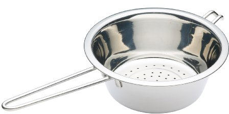 KitchenCraft Stainless Steel Colander with Long Metal Handle, 20 cm (8), Silver