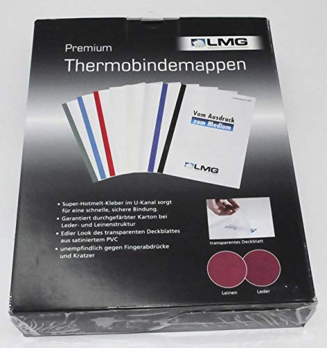 50 LMG Thermo - Bindemappen Lederstruktur / blau / 4,0 mm / 30-40 Blatt / DIN A4