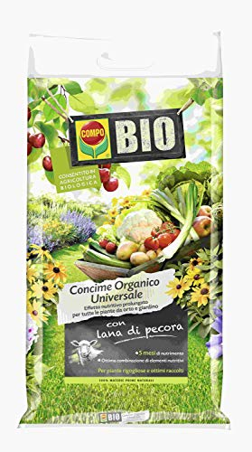 COMPO Concime Universale con Lana di Pecora, Consentito in agricoltura biologica, 4 kg