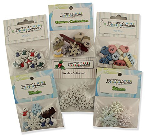 Buttons Galore WINTERGROUP Winter Button Theme Pack - Set of 6