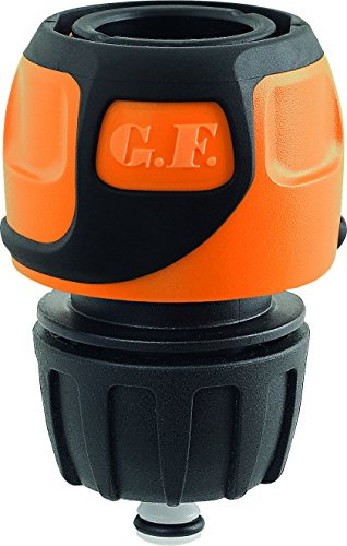 'G.F. 8000 – 5043 Wasserstop Messing Schlauchanschlussstück, 1/2 – 5/8, Soft Touch