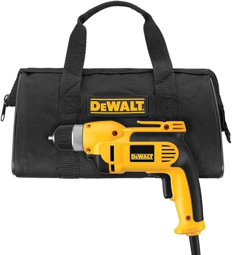 DEWALT Corded Drill, 7.0-Amp, 3/8-Inch, Pistol Grip (DWD110K), Yellow
