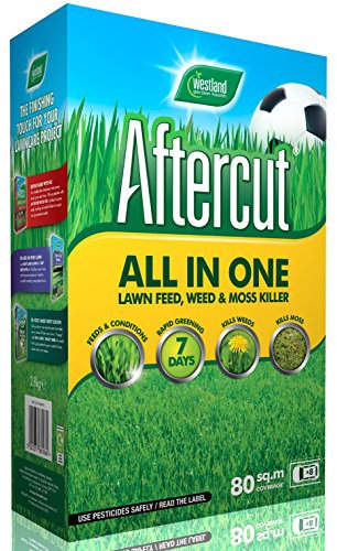 Aftercut All-in-One Lawn Feed, Weed and Moss Killer, 80 sq m, 2.8 kg