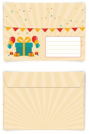Briefumschläge (30 Stück) DIN C6 - Party für Einladungskarten Kuvert selbstklebend