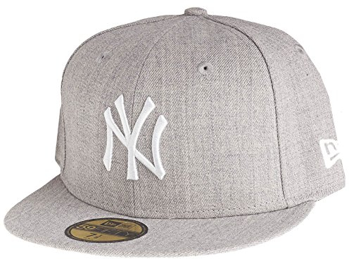 New Era Cap MLB Basic Neyyan, Heather Grey/White, 7 1/4, 11044974