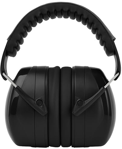 G & F Products Professional Safety Ear Muffs with Adjustable Headband, Highest SNR Hearing Protection Earmuffs for Shooting, Fits Adults to Kids, One Size, Black