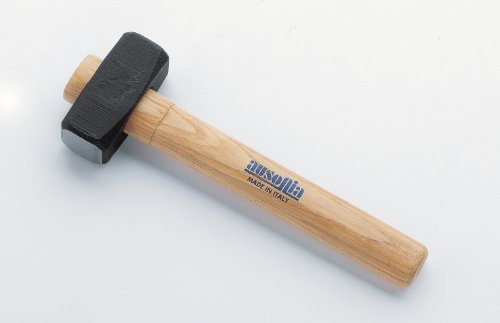 AUSONIA 45150 Massette Marteau Maillet de macon Marteau de maçon Petite Masse Club hammer 800 Grammes avec manche bois de 28 cm