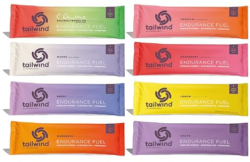 Tailwind Nutrition Endurance Fuel 8 Stickpack Starter Set for Running, Cycling, Marathon, Triathlon, Ditch the Energy Gels, Bars, Chews and try Tailwind as a replacement