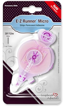 Scrapbook Adhesives by 3L double Sided E-Z Runner Micro Strips Adhesive feet, 42-feet