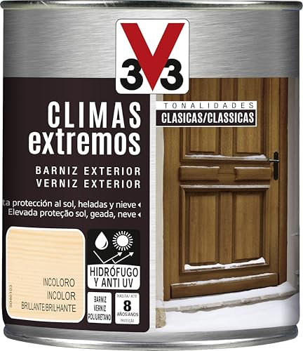 V33 Barniz Exterior Climas Extremos Brillante Incoloro 0,75L