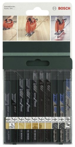 Bosch 2 609 256 775 - Juego de hojas de sierra de calar de 10 piezas vástago en U