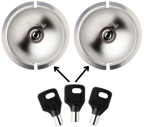 UFO VAN LOCKS 8080332315D UFO Double Set Van Lock with Hasp and Heavy Duty Padlock, Nickel Opaco