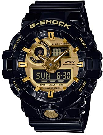 Casio Mens Quartz Watch, Analogue-Digital Display and Resin Strap GA-710GB-1AER