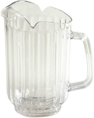 Winco 60oz PC Pitcher, 3 Spout, Clear