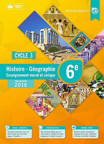 Histoire-Géographie-EMC 6e : Manuel élève
