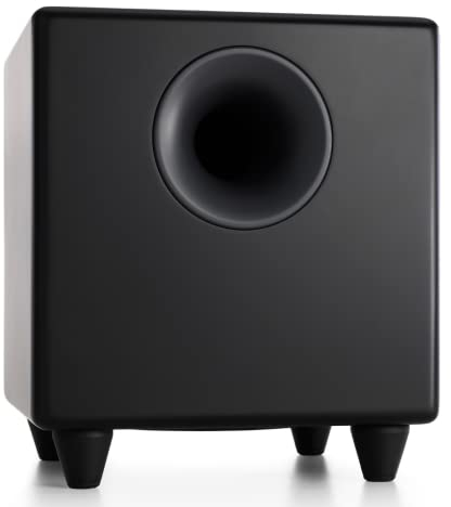Audioengine S8 250W Subwoofer amplifié | Amplificateur intégré | Entrées RCA et 3,5 mm | Câbles Inclus (Noir)