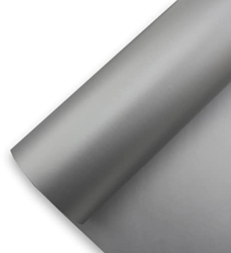 Könighaus (13,28€/m2) Silber Matt Autofolie 100 x 152 cm blasenfrei mit Anleitung