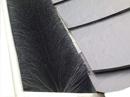 30 Meter Dachrinnenbürste; Ø 12 cm - aus deutscher (eigener) Produktion mit besonders dichtem Besatz, Laubschutz, Taubenabwehr, Marderabwehr