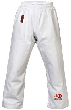 Ju-Sports Judohose 160 Brasilia Weiß I Massive Judohose mit Gummubund & zusätzlicher Schnürung I 100% Baumwolle I Auch für Sportarten wie Karate & MMA UVM.